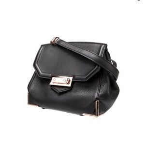 Alexander Wang Leather Crossbody Bag with Rose-gold Hardware. Adjustable Strap